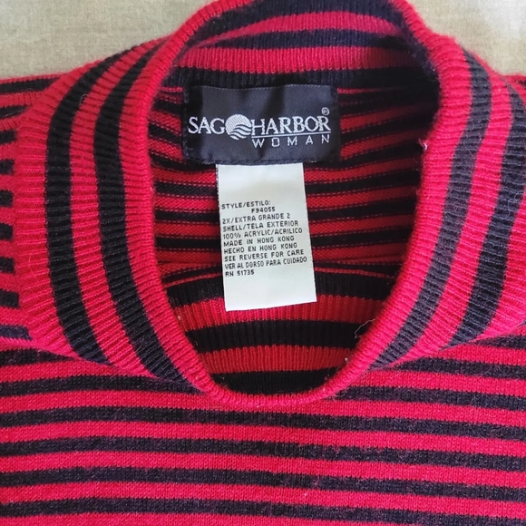 Oversized short sleeve mock turtleneck sweater 2XL - Picture 3 of 4